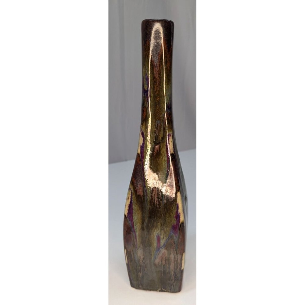 Vintage Drip Glaze Art Pottery Vase
